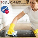 2 Burner Electric Cooktop 110v, 120v Plug In Electric Stove Top Burner, 12 Inch Built-in Radiant Electrics Stove, Countertop Ceramic Cooktop with Child Safety Lock, Timer, Over-Temperature Protection