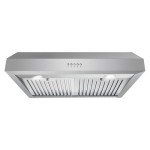 COSMO UC30 29.5 in. Ducted Under Cabinet Range Hood, Kitchen Over Stove Vent, 3-Speed Fan, Permanent Filters, LED Lights in Stainless Steel, 30 inch