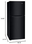 Frigidaire 11.6 Cu. Ft. Compact ADA Top Freezer Refrigerator in Black with Electronic Control Panel, Reversible Door Swing, ENERGY STAR