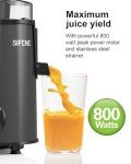 SiFENE Juicer Machines, Big Mouth Large 3” Feed Chute for Whole Fruits and Vegetables, Centrifugal Extractor, Easy to Clean, Non-BPA, Gray
