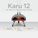 Ooni Karu 12 Multi-Fuel Outdoor Pizza Oven – 12 Inch Pizzas in 60 Seconds - Portable Wood and Gas Fired Pizza Oven with Pizza Stone, Dual Fuel Ooni Pizza Oven