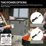 Whynter FM-62DZ 62 Quart Dual Zone Portable Refrigerator and Deep Freezer Chest, AC 110V/ DC 12V, Real Freezer for Car, Home, and RV, -8°F to 50°F Temperature Range, Gray, Fridge + Power Supply Cord