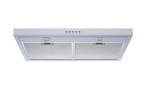Winflo 30 In. Convertible Under Cabinet Range Hood in White with Mesh Filters and Push Buttons