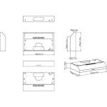 Winflo 30 In. Convertible Under Cabinet Range Hood in White with Mesh Filters and Push Buttons