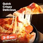 12-Inch Pizza Maker & Electric Griddle Nonstick - CACHOO Countertop Pizza Oven with 30-Min Timer & Auto Shut-Off, 180° Open Indoor Grill for Burgers, Crepes, Quesadillas, Pancakes, Omelets