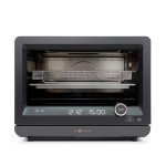 VAL CUCINA 7-in-1 Steam Convection Oven Countertop with Air Fry, Bake, Sous Vide, Ferment, Built-in Recipes | Anti-Scalding, Self Clean, Food-grade Stainless Steel Cavity & Accessories | 1500W (Black)