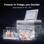 BougeRV 12 Volt Refrigerator 12V Car Fridge 30 Quart Portable Freezer Compressor Cooler -8℉~50℉ Compressor Freezer, 12/24V DC 110~240 Volt AC, for Truck RV SUV