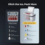 BougeRV 12 Volt Refrigerator 12V Car Fridge 30 Quart Portable Freezer Compressor Cooler -8℉~50℉ Compressor Freezer, 12/24V DC 110~240 Volt AC, for Truck RV SUV