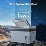 BougeRV 12 Volt Refrigerator 12V Car Fridge 30 Quart Portable Freezer Compressor Cooler -8℉~50℉ Compressor Freezer, 12/24V DC 110~240 Volt AC, for Truck RV SUV