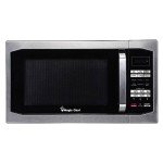 Magic Chef Compact Countertop Microwave Oven, 1,100 Watts, Stainless Steel, 1.6 Cu. Ft. - Digital Kitchen Appliance with One-Touch Cooking, Child Lock, Timer, Reheat, Defrost, and 10 Power Levels