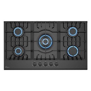 Empava 36" Bulit-in Tempered Glass Gas Cooktops 5 Italy Imported Sabaf Burners Stove Tops, 36 Inch, Black
