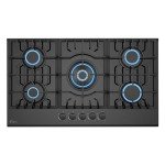 Empava 36" Bulit-in Tempered Glass Gas Cooktops 5 Italy Imported Sabaf Burners Stove Tops, 36 Inch, Black