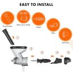 Masticating Juicer Attachment for KitchenAid Stand Mixer, Cold Press Juicer Machine, Slow Masticating Juicer Attachment with Dual Feed Chute, All Kitchenaid Mixer Attachments by Gvode