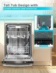 BLACK+DECKER 24" Designer Series Built-In Dishwasher, 14-Place Setting Capacity with Stainless Steel Tub, Dish Washer with 6 Wash Programs, Low Noise, ENERGY STAR Certified, BDW500MHS