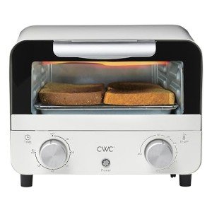 COOK WITH COLOR Mini Toaster Oven: 600W Power, Precision Timer, Auto Shutoff, and Culinary Delights Up To 450 Degrees, Cream