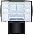 Winia WRFS26ABBD French Door Non-Dispenser Refrigerator, 26.1 Cu.Ft, Black