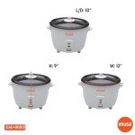 IMUSA USA GAU-00013 Electric Nonstick Rice Cooker 8-Cup (Uncooked) 16-Cup (Cooked), White