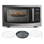Toshiba Air Fryer Combo 4-in-1 Countertop Microwave Oven, Smart Sensor, Convection, Mute Function, Position Memory 13.6" Turntable, 1.5 Cu Ft, 1000W, Black, ML-EC42P(BS)