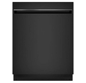 GE GDT225SGLBB 24" Dishwasher with Interior Stainless Steel ADA Compliant Top Control Energy Star Certified and Pocket Handle in Black