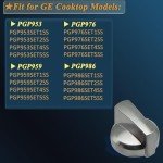 5 Pack WB03X25796 WB03T10326 Gas Cooktop Knob, Range Burner Stove Knob Compatible with GE Range Cooktop, Surface Burner Control Knob Replaces PS11721433, AP5986232, etc. Silver.