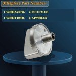 5 Pack WB03X25796 WB03T10326 Gas Cooktop Knob, Range Burner Stove Knob Compatible with GE Range Cooktop, Surface Burner Control Knob Replaces PS11721433, AP5986232, etc. Silver.