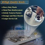 5 Pack WB03X25796 WB03T10326 Gas Cooktop Knob, Range Burner Stove Knob Compatible with GE Range Cooktop, Surface Burner Control Knob Replaces PS11721433, AP5986232, etc. Silver.