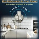 5 Pack WB03X25796 WB03T10326 Gas Cooktop Knob, Range Burner Stove Knob Compatible with GE Range Cooktop, Surface Burner Control Knob Replaces PS11721433, AP5986232, etc. Silver.