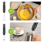 Immersion Blender Handheld Hand Blender, 1000W 5 in 1 Hand Mixer Stick, BPA-Free 12 Speed Handheld Blender 304 Stainless, Mixing Beaker, Chopper, Whisk, Milk Frother, Soup, Smoothies, Baby Food, Sauce