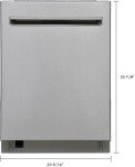 Kenmore 24" Built-In Stainless Steel Tub Dishwasher with EasyFlex 3rd Rack, SmartWash, UltraWash Plus, TurboDry, MoreSpace Adjustable Rack, Energy Star Certified, Fingerprint Resistant Stainless Steel