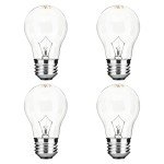 Appliance Oven Light Bulb A15 40W High Temperature 500 Degrees Resistant for Refrigerator Over Stove Microwave Range Hood Lava Lamp Replacement Bulb E26 Medium Base 120V Warm White