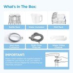 Midea MDC17P4CWW Portable Countertop Mini 5L Built-in Water Tank, Baby Care, No Hookup Needed, 360° Dual Spray,High-Temp wash, Dishwasher for Apartments& RVs, White, Whole