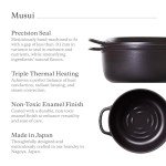 Vermicular Musui–Kamado (RICEPOT) | Cast Iron Induction Cooker | Precision Multicooker | Japanese Rice Cooker | Slow Cooker | Non-Toxic Enameled Cast Iron Pot | Matte Black & Silver | US Model (120V)