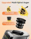 VCK Cold Press Juicer with Large 5.12" Feed Chute- Slow Masticating Technology for Nutrient Retention, Quiet 250W Motor, High Juice Yield, Leakproof Base- Perfect for Fruits, Vegetables & Leafy Greens