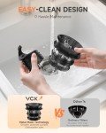 VCK Cold Press Juicer with Large 5.12" Feed Chute- Slow Masticating Technology for Nutrient Retention, Quiet 250W Motor, High Juice Yield, Leakproof Base- Perfect for Fruits, Vegetables & Leafy Greens