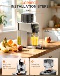 VCK Cold Press Juicer with Large 5.12" Feed Chute- Slow Masticating Technology for Nutrient Retention, Quiet 250W Motor, High Juice Yield, Leakproof Base- Perfect for Fruits, Vegetables & Leafy Greens