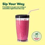 BELLA Personal Size Rocket Blender for Smoothies and Protein Shakes, Portable Juice Maker and Mini Food Processor and Grinder, 12 Piece, BPA Free Accessories, 240 W, Stainless Steel