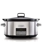 Crock-Pot Digital Slow Cooker Slow Cooker | Adjustable Cooking Time | 7.5 Litres (10+ People) | Stainless Steel [CSC063X]