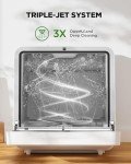Silonn Portable Countertop Dishwasher with App Control, Mini Dishwasher with 5L Water Tank for Apartments/RVs No Hookup Needed, Dish washer with 8 Wash Programs 4 Place Settings Auto Air Dry