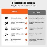 VEVOR Built in Electric Stove Top, 30 inch 5 Burners, 240V Glass Radiant Cooktop with Sensor Touch Control, Timer & Child Lock Included, 9 Power Levels for Simmer Steam Slow Cook Fry