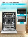 BLACK+DECKER 24" Built-In Dishwasher, 12-Place Setting Capacity with Stainless Steel Tub, Dish Washer with 6 Wash Programs, Low Noise, ENERGY STAR Certified, BDW200MW, White