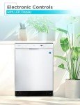 BLACK+DECKER 24" Built-In Dishwasher, 12-Place Setting Capacity with Stainless Steel Tub, Dish Washer with 6 Wash Programs, Low Noise, ENERGY STAR Certified, BDW200MW, White