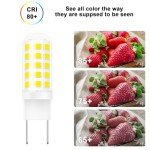 G8 Led Bulb Dimmable Under Microwave Light Bulb 50W Halogen Replacement for GE Samsung LG Over The Range Microwave Hood,120V 5W 500LM Natural White 4000K,Replaces WB08X10057,WB08X10051,2 Pack