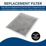 Broan-NuTone 41F Replacement Charcoal Filter for Ductless Range Hood Series, Carbon Air Filter, Charcoal Air Filter for Kitchen