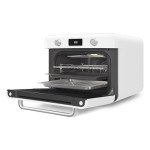 SMEG COF01Countertop Combi Oven - Multi-Function Grill, Air Fry, Steam, Bake, Convection, Defrost, and Warm, 10 Cooking Functions - Made In Italy (White)