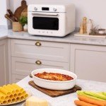SMEG COF01Countertop Combi Oven - Multi-Function Grill, Air Fry, Steam, Bake, Convection, Defrost, and Warm, 10 Cooking Functions - Made In Italy (White)