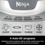 Ninja Food Processor, Professional XL, 1200 Peak-Watts, 4-in-1, Chopping, Slicing/Shredding, Purees, Dough, 12-Cup Processor Bowl, 2 Blades & 2 Discs, Feed Chute/Pusher, Black, NF701