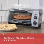 BLACK+DECKER TO1705SB 4-Slice Toaster Oven, Stainless Steel