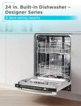 BLACK+DECKER 24" Built-In Dishwasher, Designer Series, 12-Place Setting Capacity with Stainless Steel Tub, Dish Washer with 6 Wash Programs, Low Noise, ENERGY STAR Certified, BDW300MHS