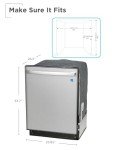 BLACK+DECKER 24" Built-In Dishwasher, Designer Series, 12-Place Setting Capacity with Stainless Steel Tub, Dish Washer with 6 Wash Programs, Low Noise, ENERGY STAR Certified, BDW300MHS