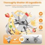 LAMPICK Blenders for Kitchen, 2000W Professional Grade High-Speed Countertop Blender with 68oz Pitcher & 27oz To-Go Cup for Smoothies, Ice, and Frozen Fruit, BPA-Free, Dishwasher Safe